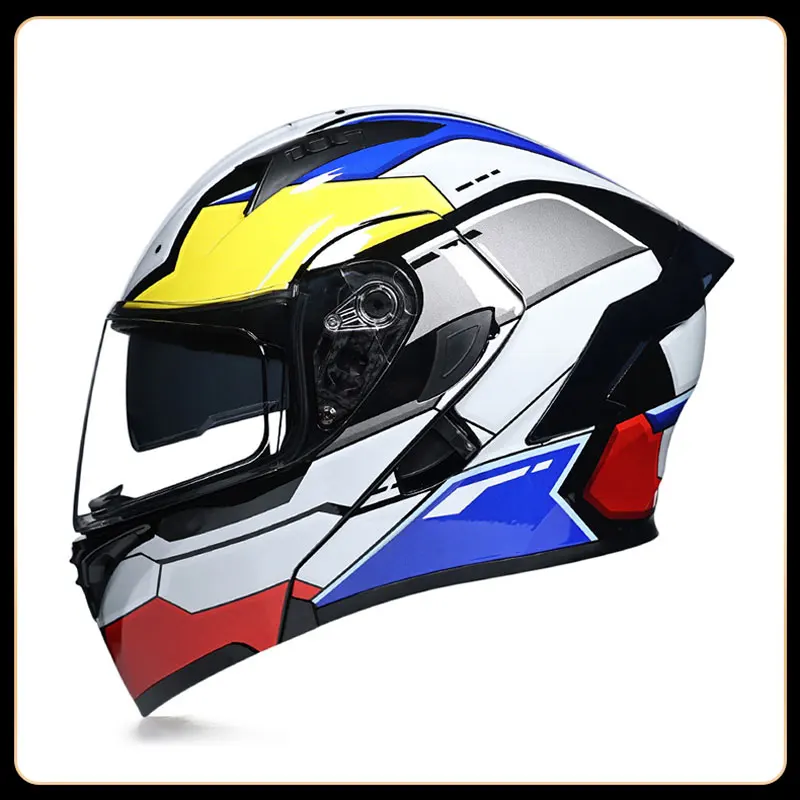 DOT Motorcycle Helmet And Safety Scooter Motorcycle Modular Capacitor Helmet Engine Full Face Integral Motorcycle Full Helmet