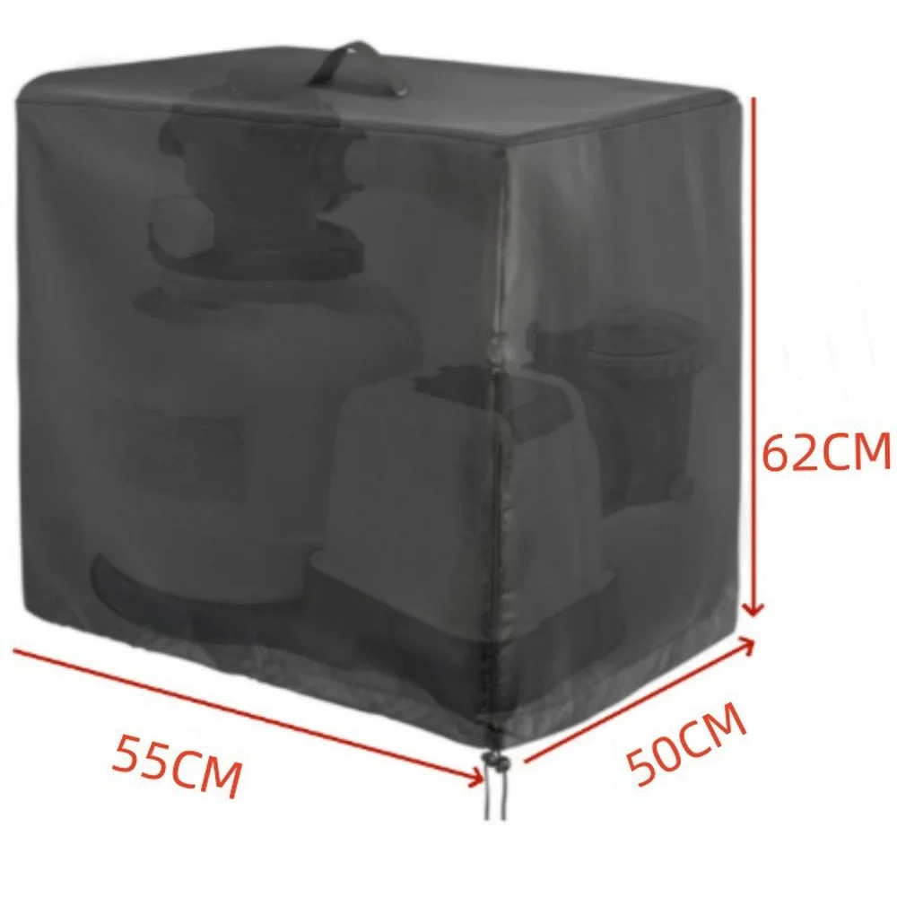 Heavy Duty Sand Filter Cover 420D Waterproof Sunscreen Dustproof Protective Case For Swimming Pool Filtration Equipment