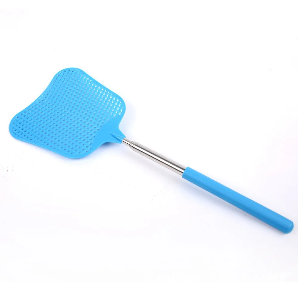 1 Random Color Extendable Fly Swatter with Retractable Handle, Lightweight Telescopic Swatter for Indoor Outdoor Fly Elimination