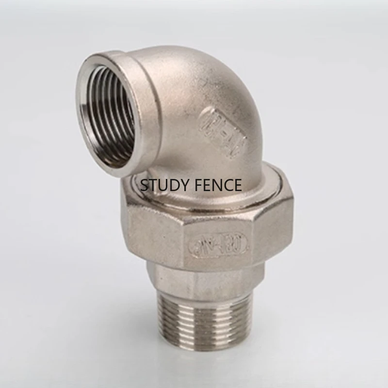 1PC 304 Stainless Steel Elbow 90 ° Threaded Elbow Water Pipe Fastening Accessories Household Hardware DN8/10/15/20/25/32/40/50