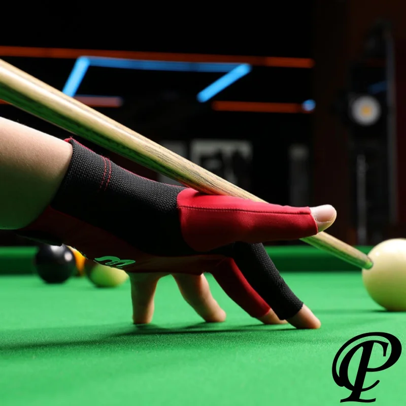 1 قطعة قفازات البلياردو اليد اليسرى المضادة للعرق مرونة مفتوحة 3 أصابع تنفس عدم الانزلاق مقاومة للاهتراء السنوكر المهنية