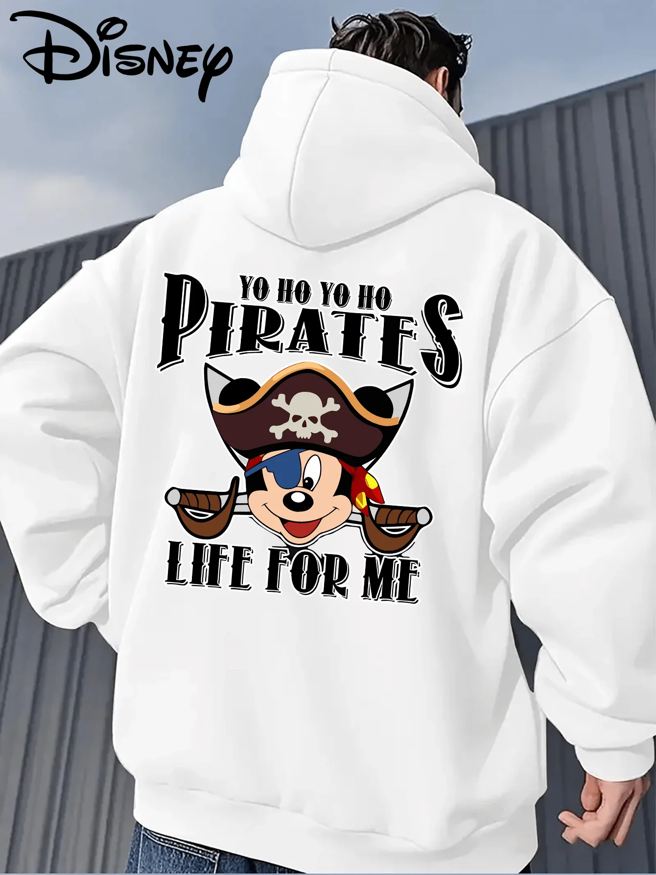 ديزني ميكي ماوس الرجال هوديي الخريف الشتاء عارضة للجنسين البلوز البلوز رياضية الملابس هودي المتضخم الشارع الشهير