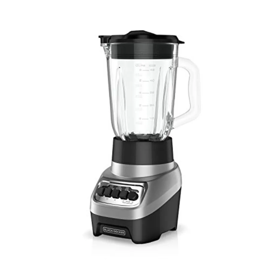 PowerCrush Multi-Function Blender with 6-Cup Glass Jar 4 Speed Settings Silver