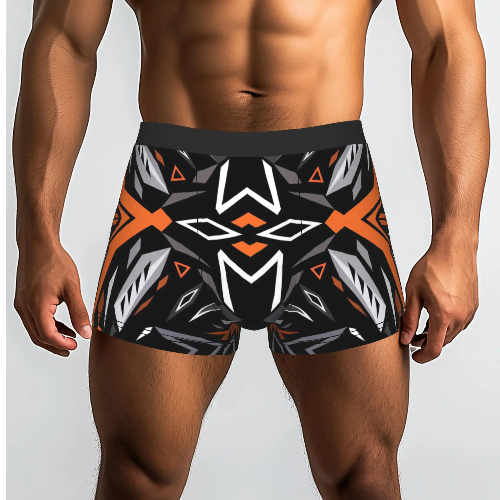 Tribal Geometric Ornament Pattern  Underpants Homme Panties Man Underwear Ventilate Shorts Boxer Briefs