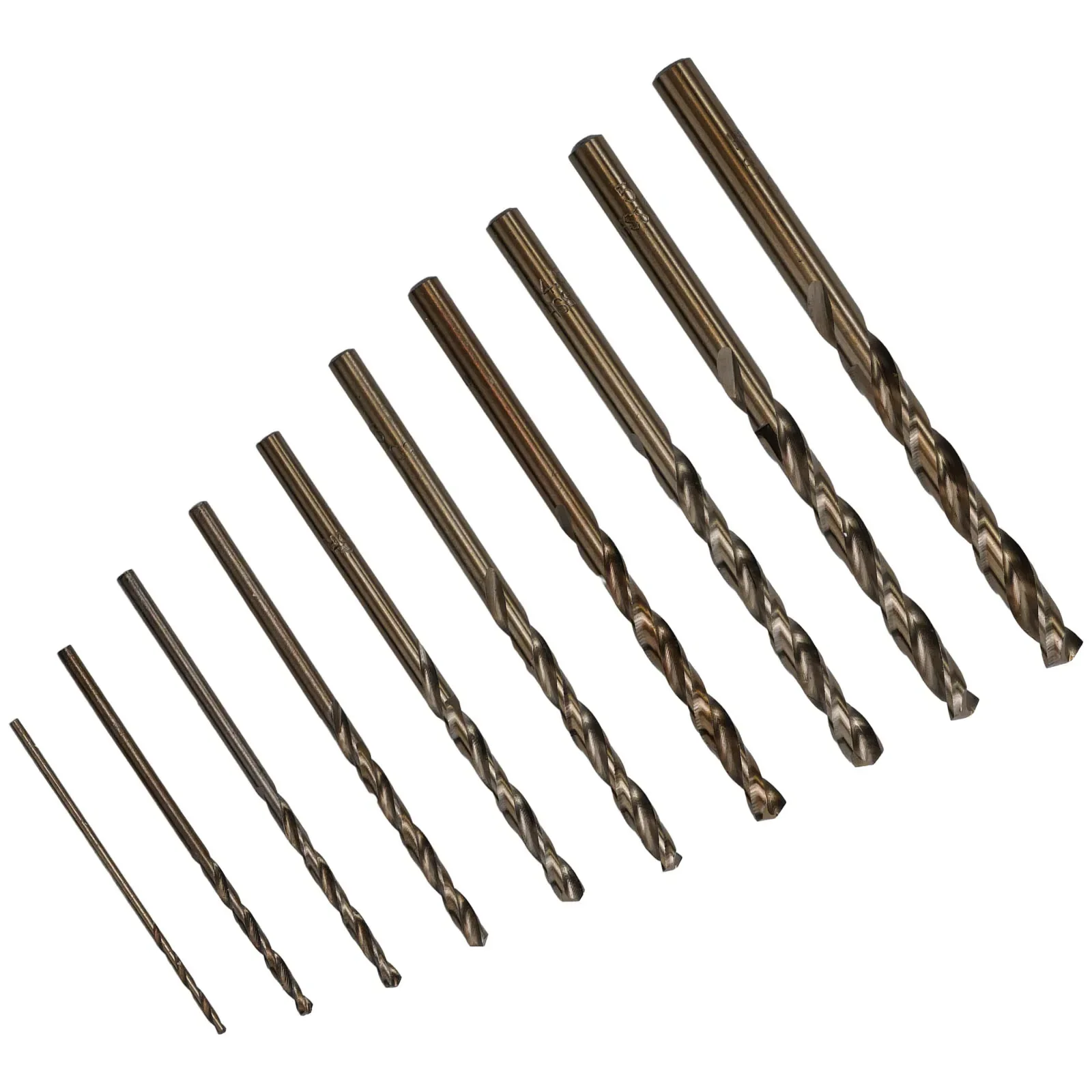 10pcs HSS M35 Cobalt Drill Bit 1-6mm Cobalt Coated Drill Bit Power Tool For Metal Stainless Steel Drilling Cutter