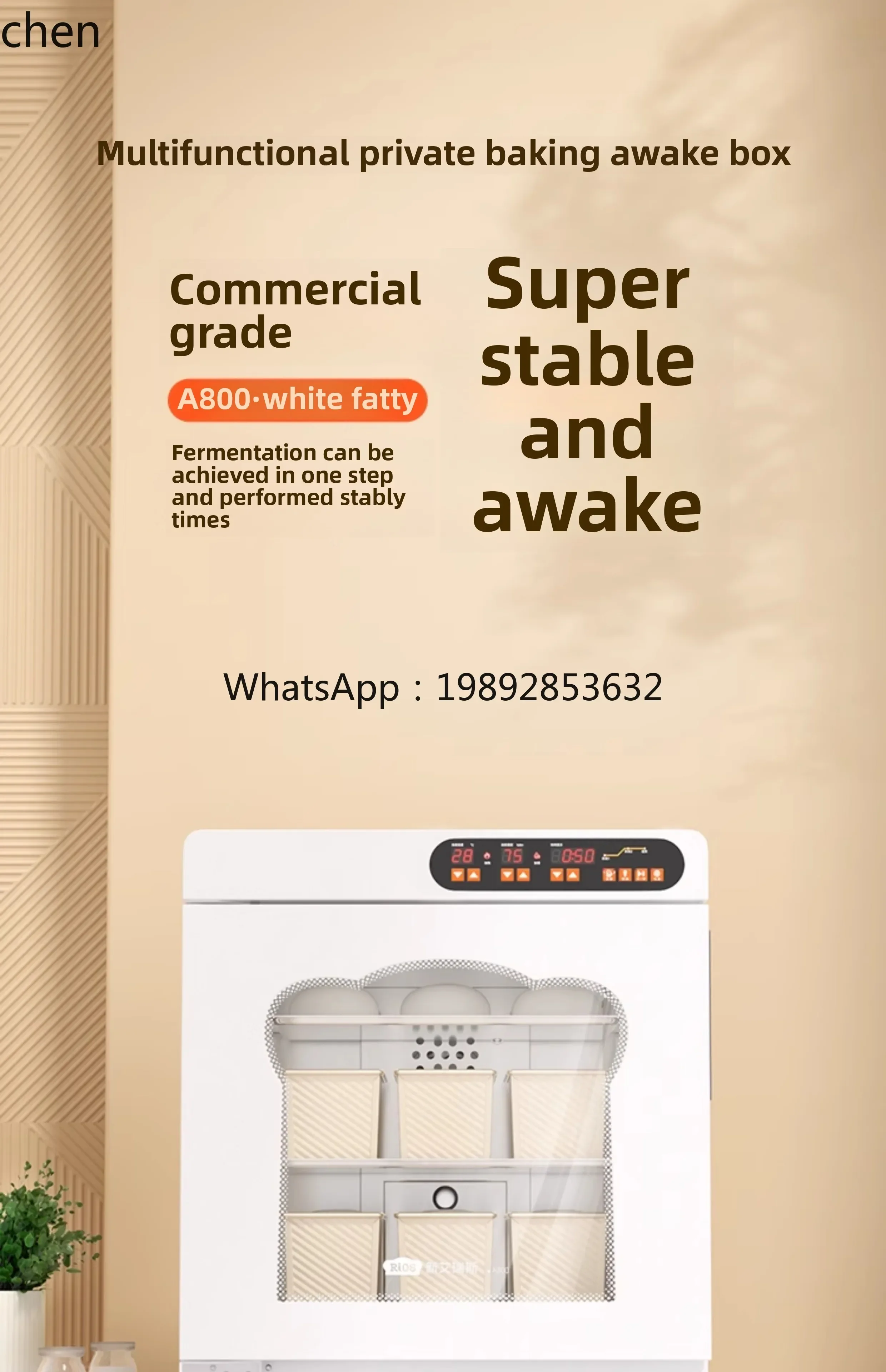 Forno per fermentazione del pane ABB, camera privata per lievitazione, cottura impasto, yogurt, temperatura costante, vapore umido