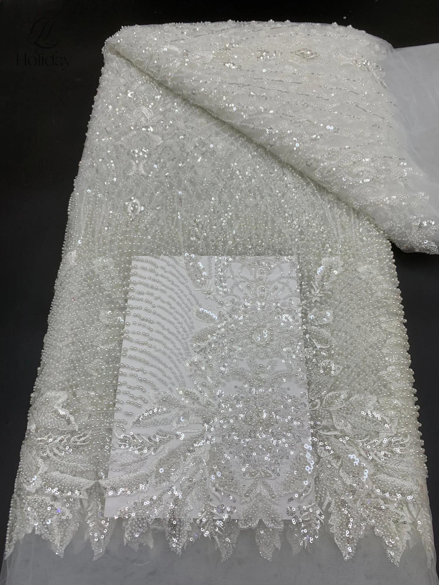 5Y/piece New Arrival! High - quality Beaded Sequin Fabric with Intricate Patterns for Fashion and Decor​