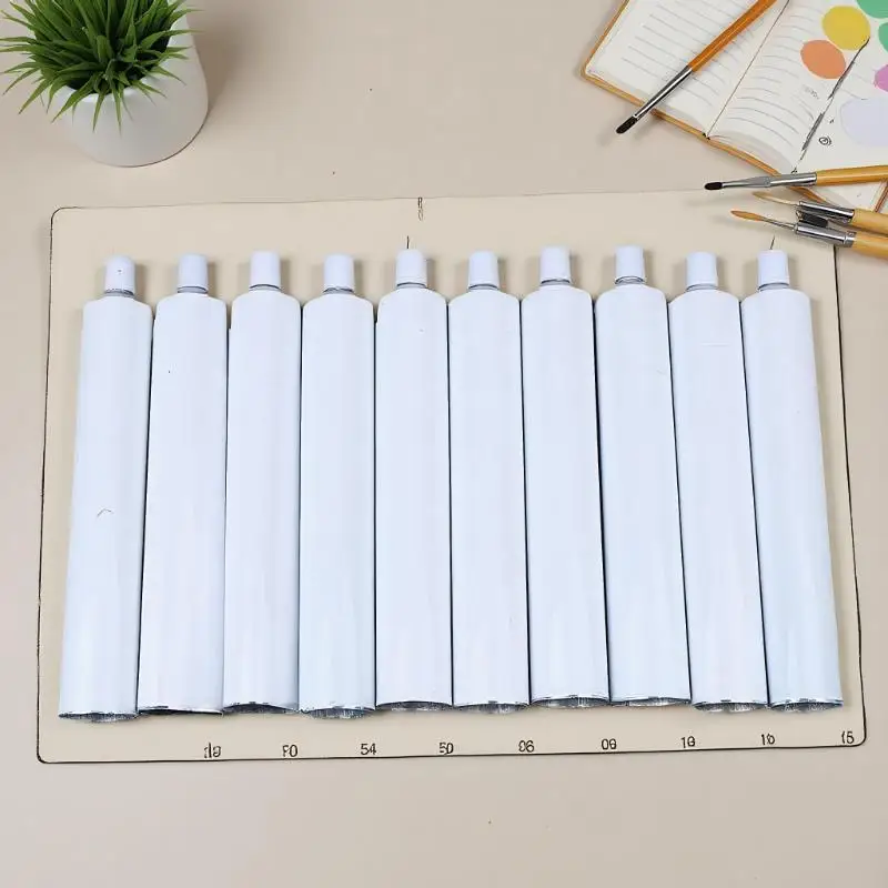 10 Pcs Empty Aluminum Paint Tubes 30/60/100 Ml Paint Tubes For Storing Paint Acrylic Watercolors Gouaches Oils And Making Paint