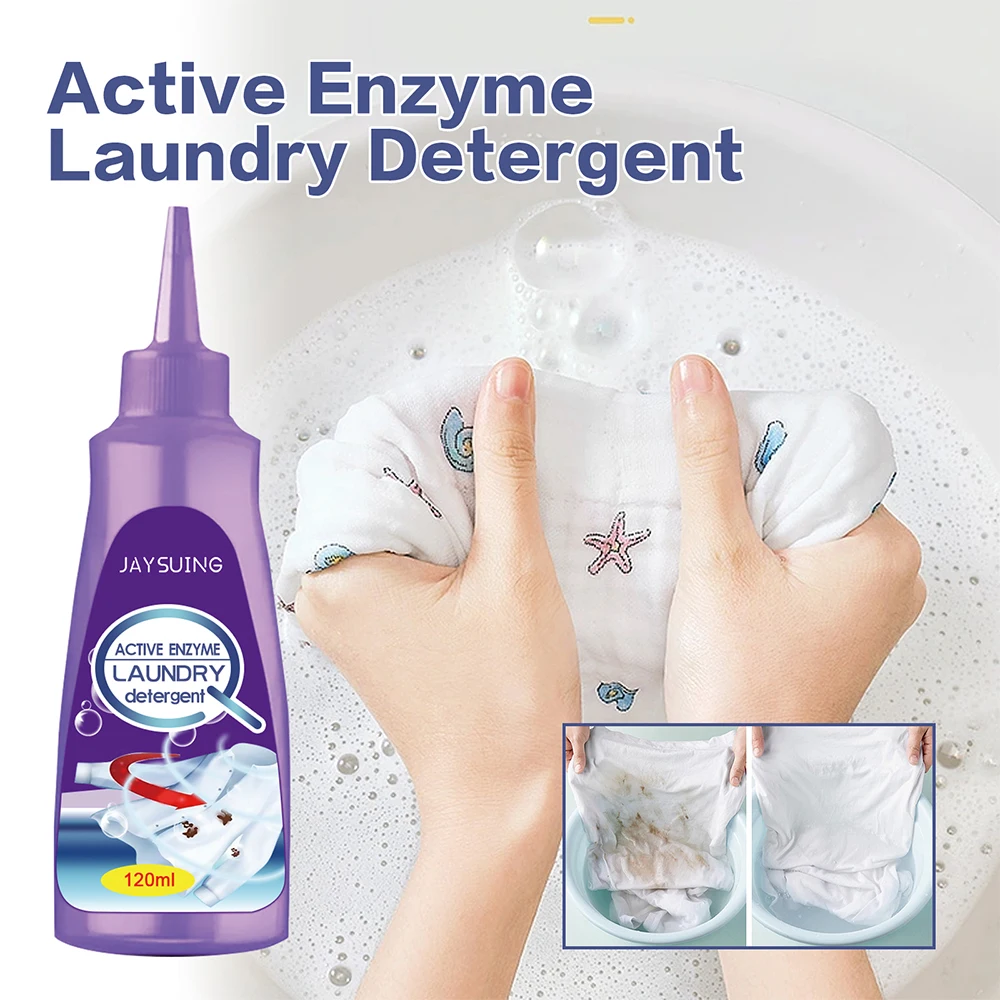 120ml Active Enzyme Clothing Stain Stain Remover Portable Dissolve Oil Stains Strong Stain Removers For Down Jacket T-Shirt