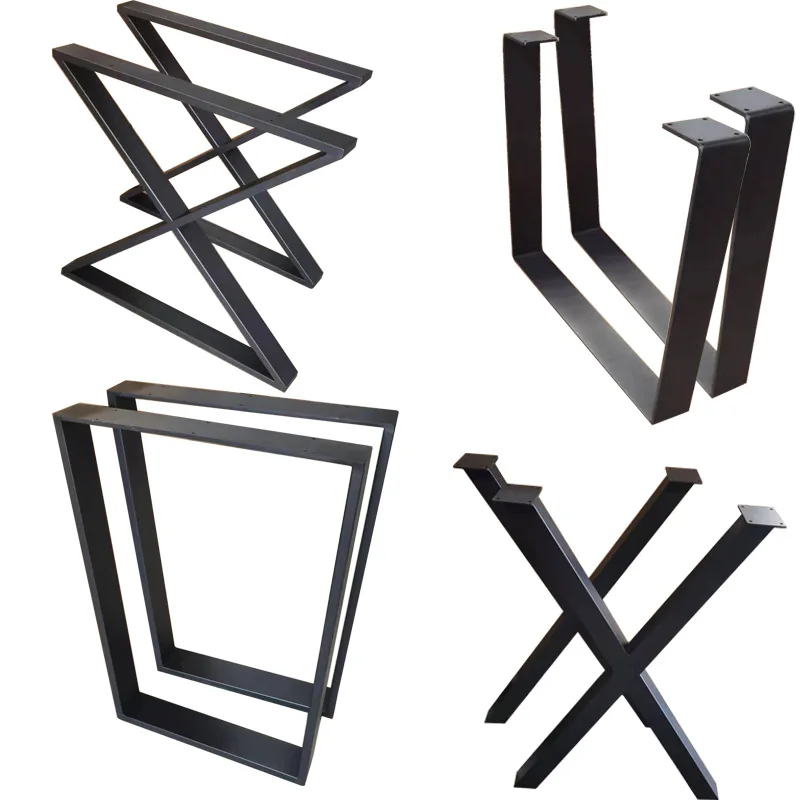 

Большая кованая опорная ножка для стола, X-образная, с обратным креплением, для кофейного столика