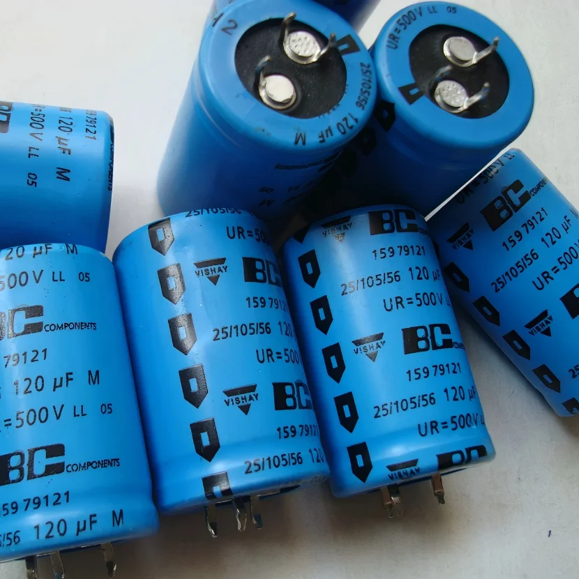 BC 500V 120UF - Replaced with 100UF 450V high-voltage filter capacitor for audiophile amplifier. Dimensions: 25*40; Spacing:10mm