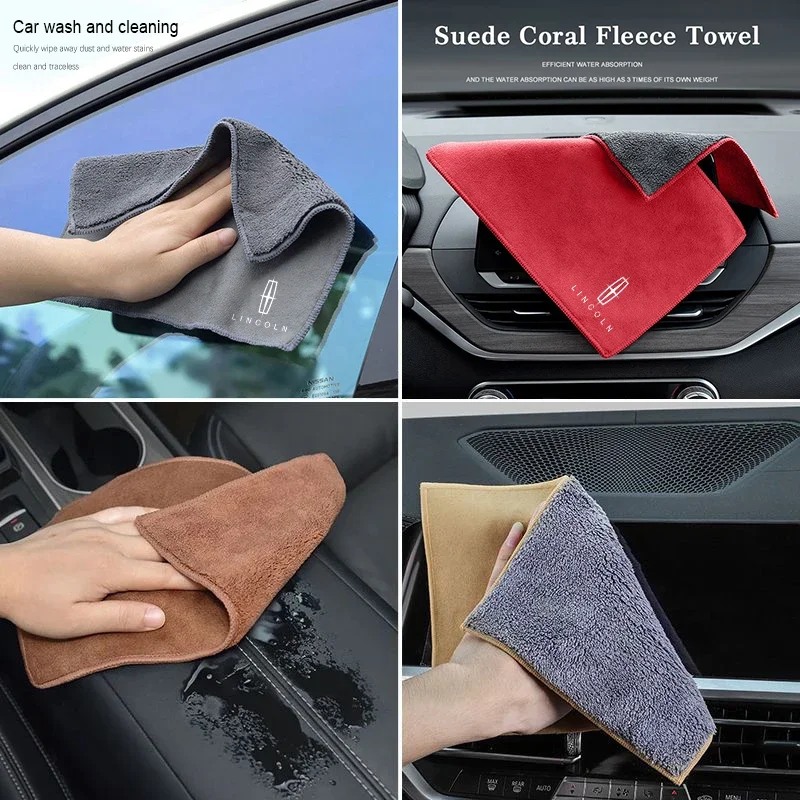 Microfiber Car Towel Super Absorbency Cleaning Care Cloth For Lincoln Z Navigator Town-car Aviator MKZ Corsair Continental MKX view 5