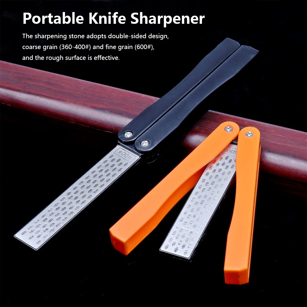 

Double Sided Folded Pocket Sharpener Diamond Knife Sharpening Kitchen Handheld Whetstone Household Tools Home for Hiking