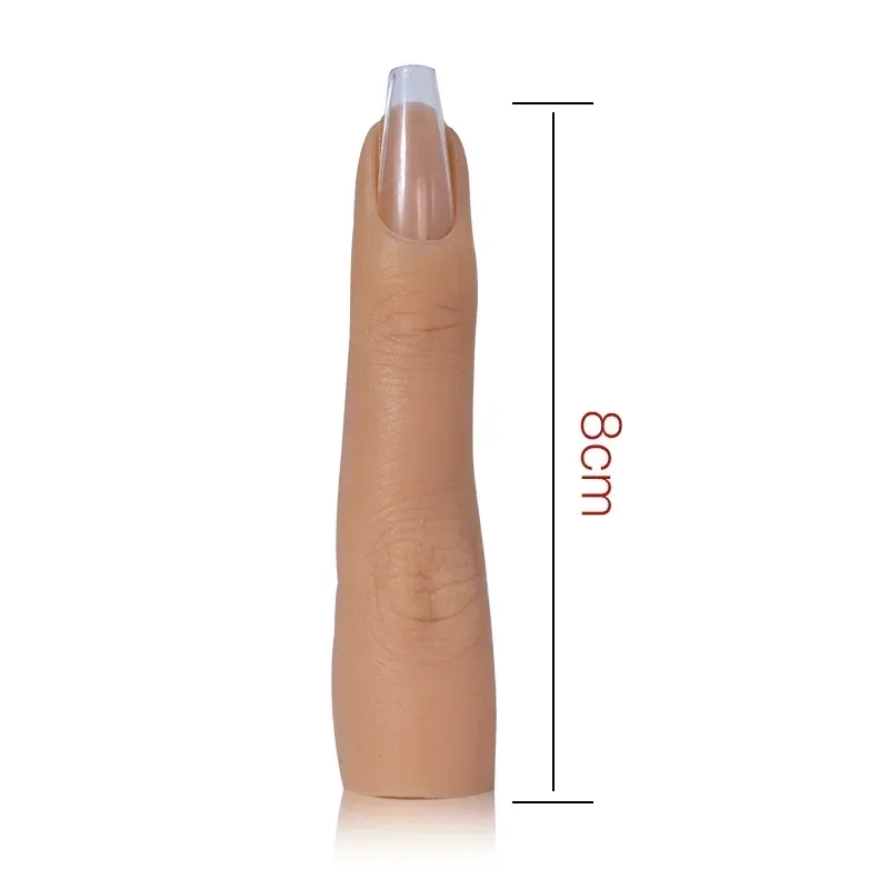 1 pçs modelo de prática de manicure treinamento da arte do prego mão dedo falso dicas de unhas naturais diy exibição de unhas silicone dedo dropshipping