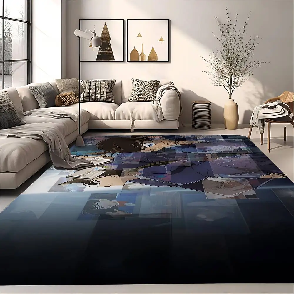 Detective Conan Anime Room Mats Anti-slip Absorb Water Long Strip Cushion Bedroon Mat Household Carpets