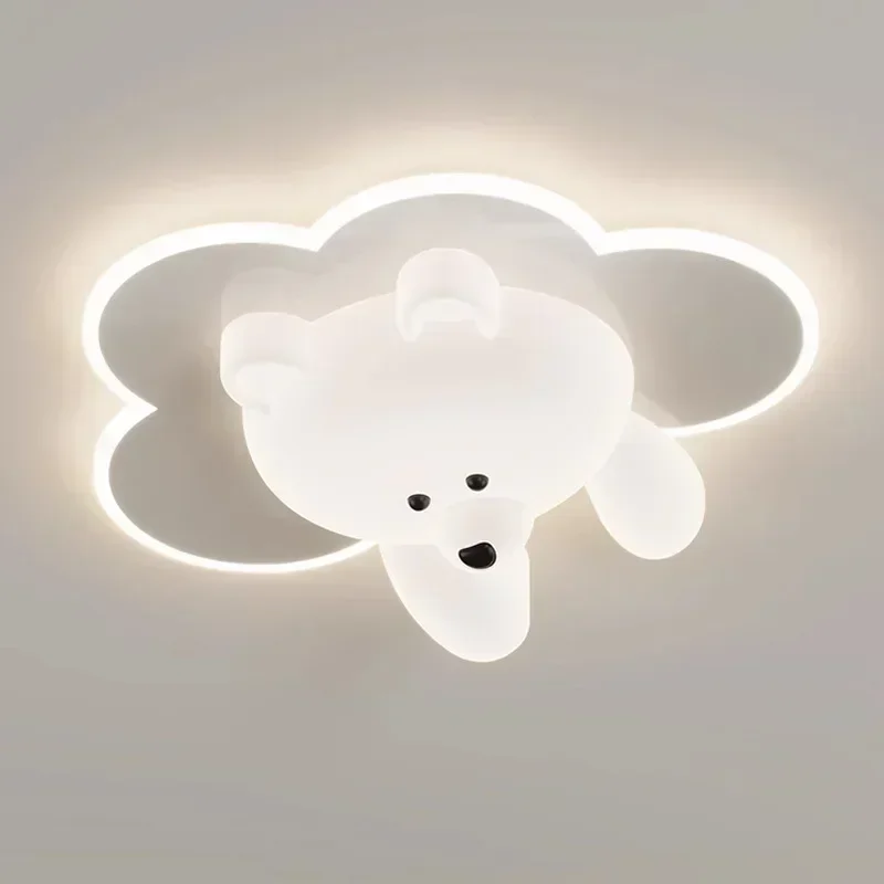 

Modern Bear LED Ceiling Light French Living Room Children's Room Nursery Study Ceiling Light
