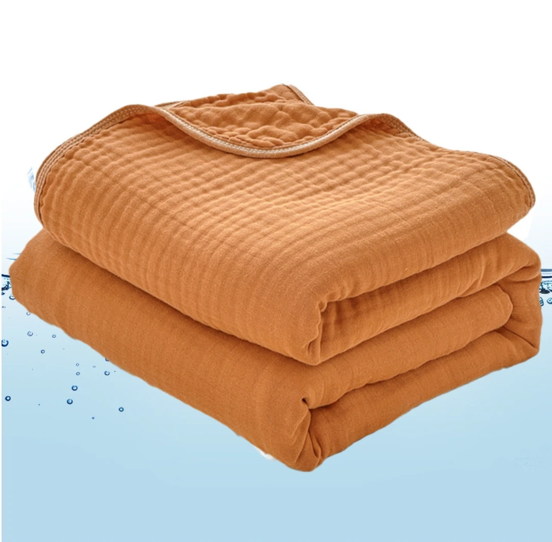 6 Layers Cotton Muslin Blanket For Adults Summer Throw Blankets For Sofa Couch Queen King Size Blanket Bedspread Bedding Quilt