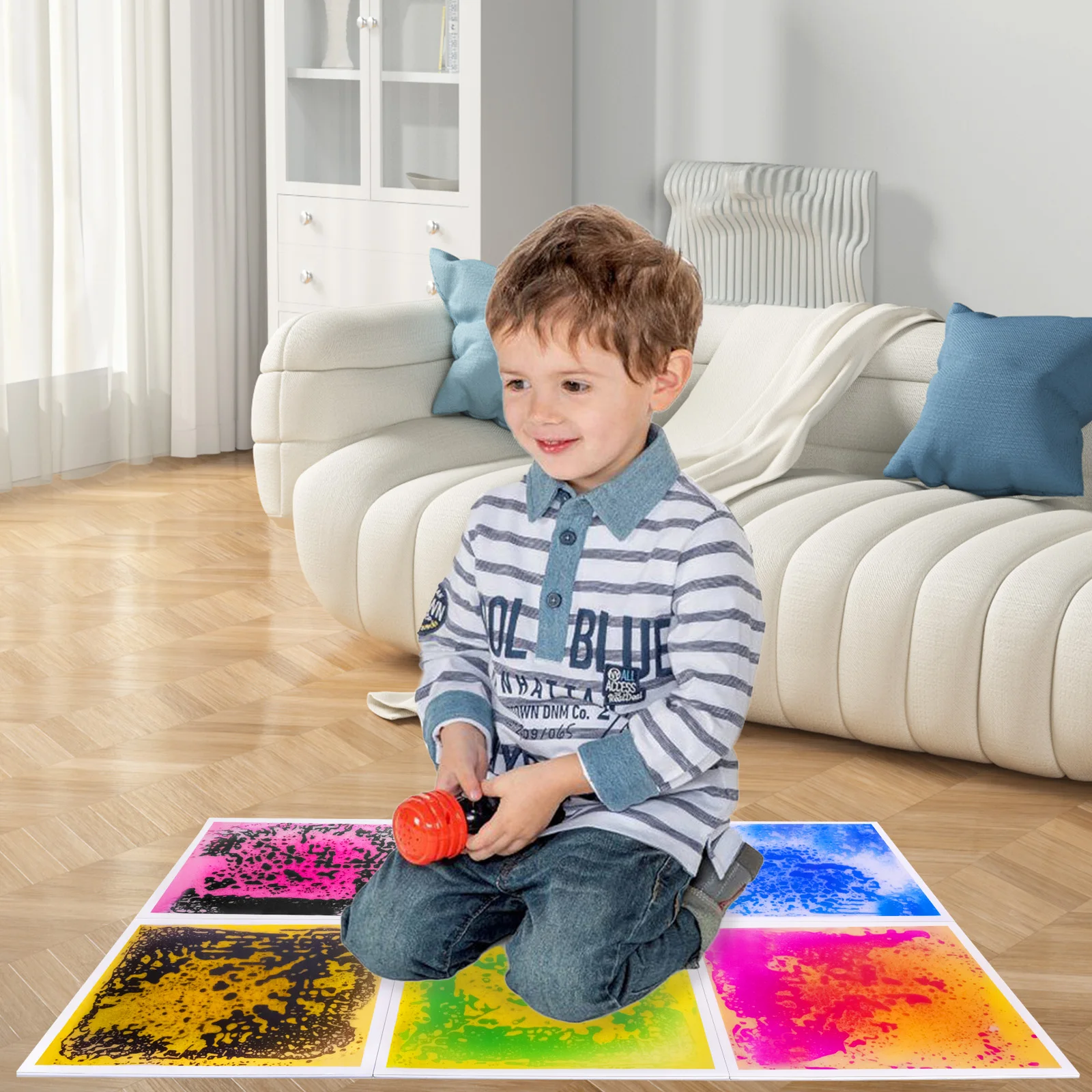 

Kids Visual Sensory Toys Tactile Play Guide on Sensory Toys Mat for Educational And Cognitive Development
