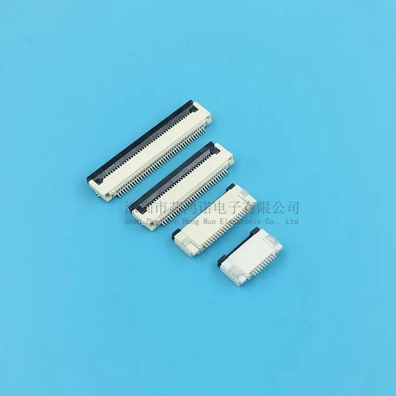 CHJ FPC FFC Flat Cable Connector 0.5mm/1mm Pitch Under Clamshell Socket 4Pin 5P 6P 7P 8P 10P 12P 14P 15P 16P 18P 20P 22P 24P 26p