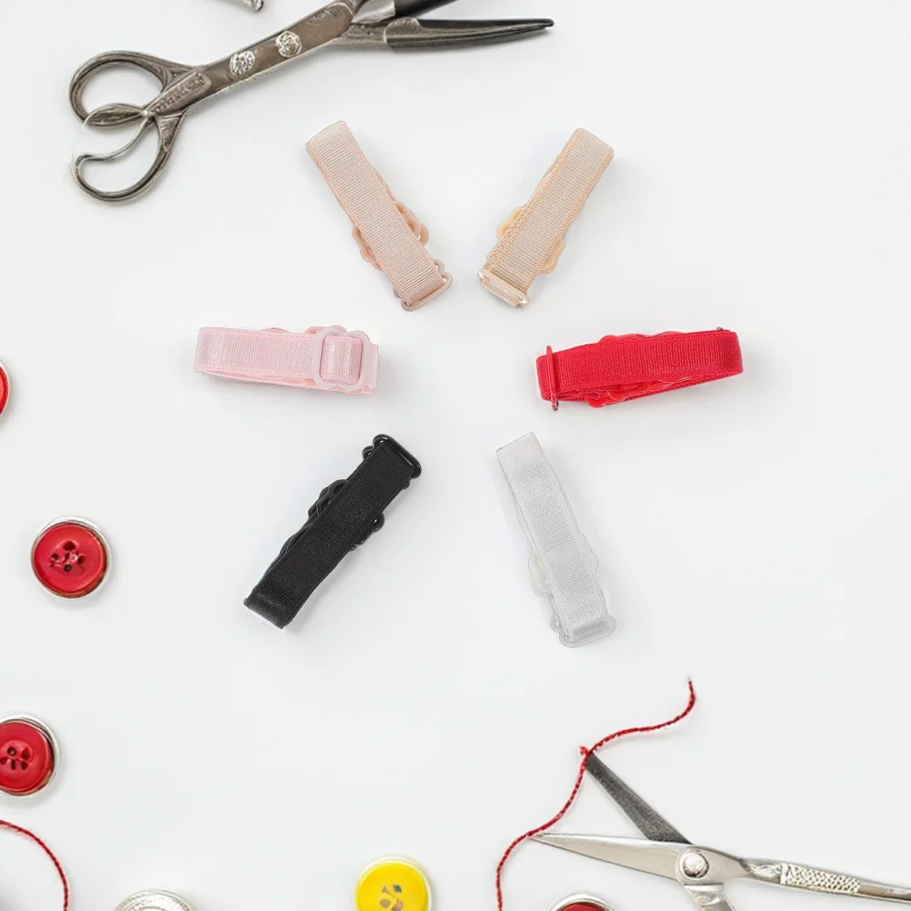 

12Pcs Elastic Bra Shoulder Straps Replacement Adjustable Non-Slip Bra Strap Holders Comfortable Lingerie Accessories