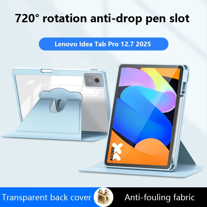 

Вращающийся акриловый чехол для Lenovo Idea Tab Pro 12,7 Xiaoxin Pad Pro 12,7 P12 Pro 12,7 idea 11 Pad 11 M11 K11 B11 с слотом для ручки