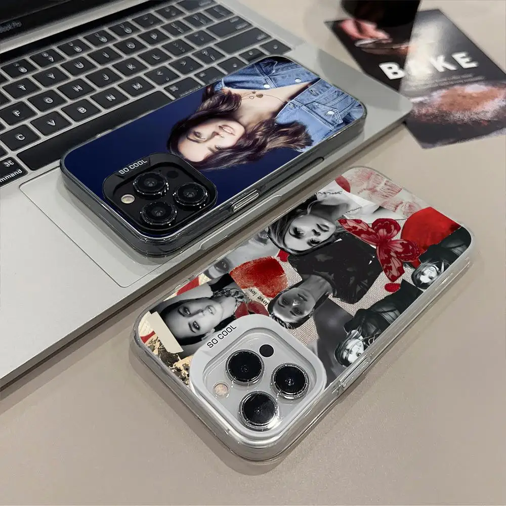 Funda de teléfono móvil Ana de Armas para iPhone 17 16 15 14 13 12 11 X XR XS 8 7 Air Pro Max Plus cubierta colorida translúcida