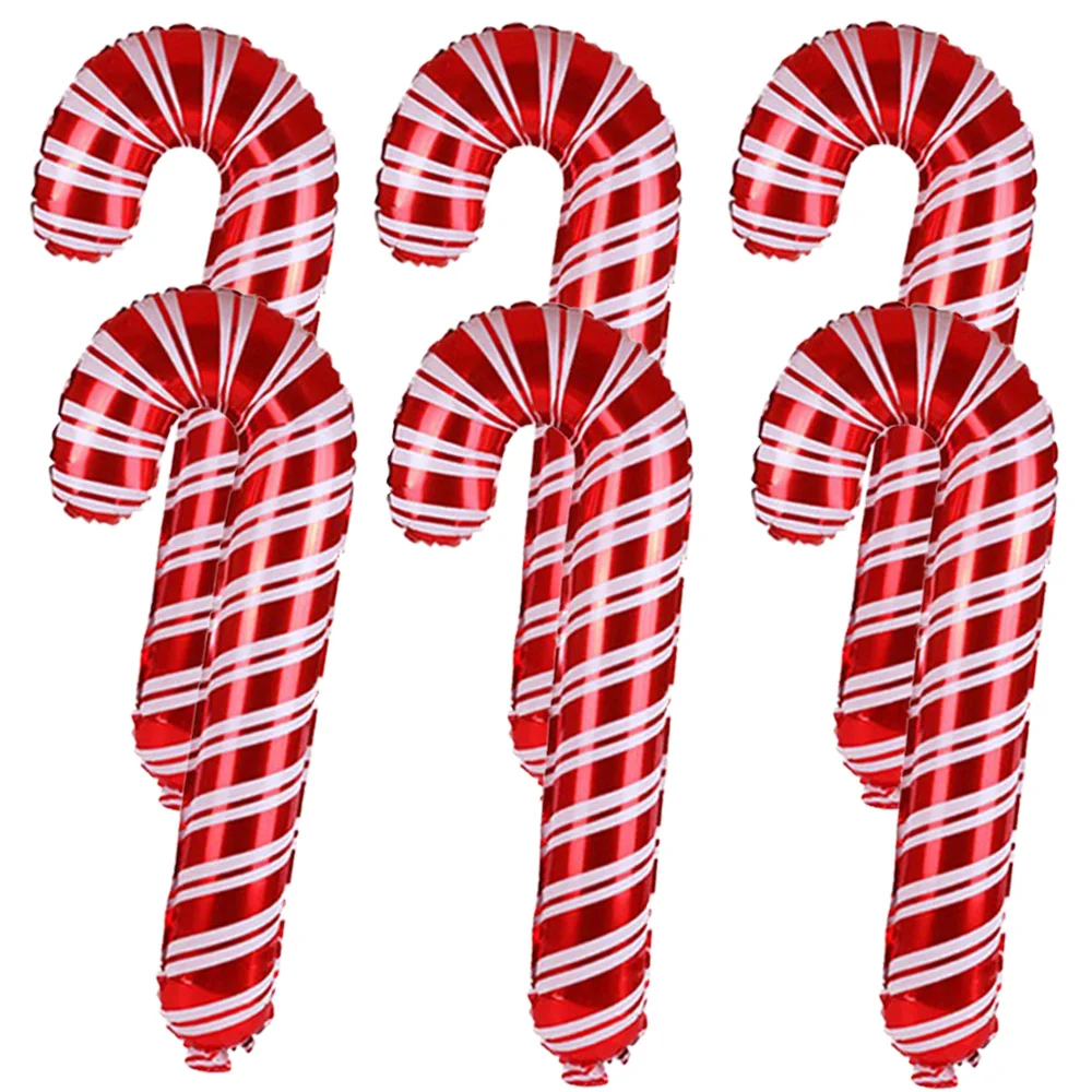 

8 Pcs Christmas New Year Party Decoration hristmas Candy Cane Including Large Candy Cane Foil Balloons Candy Balloons 43x21cm