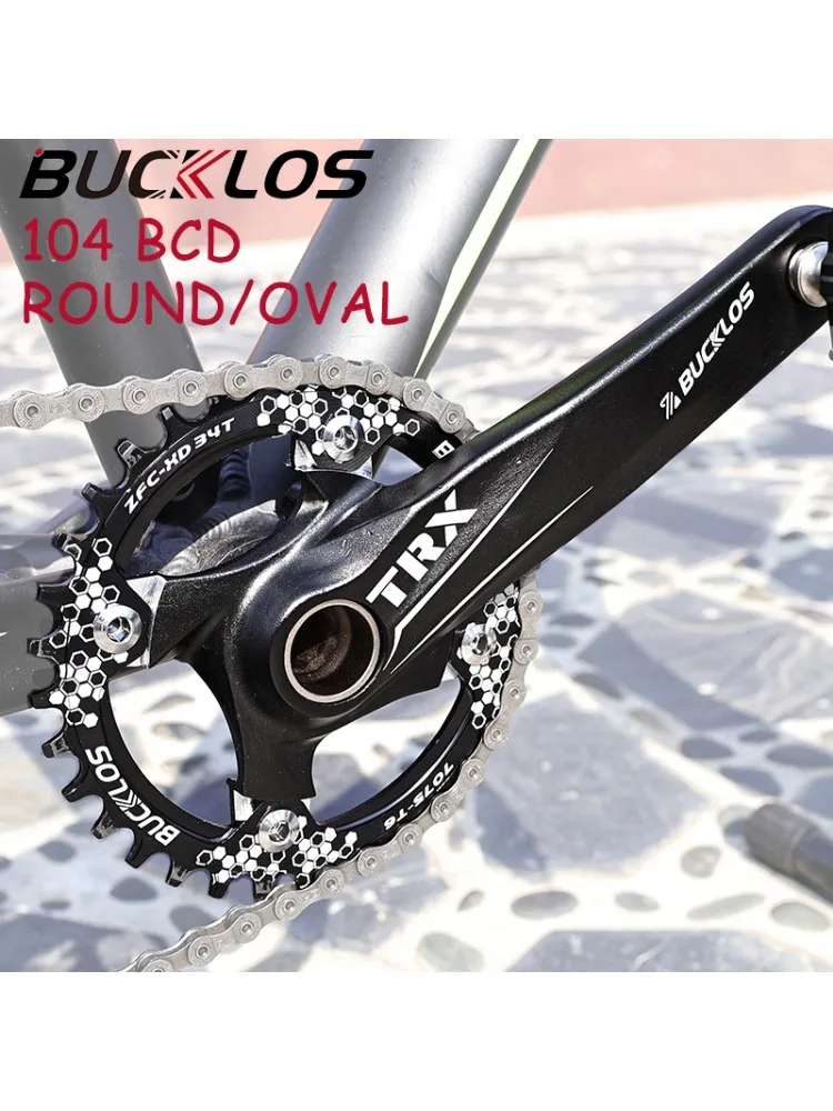 AliExpress BUCKLOS Bicycle Crank 104/64 BCD MTB Cranks 170MM Bicycle Integrated Crank Aluminum Alloy Mountain Bike Cranks Arm