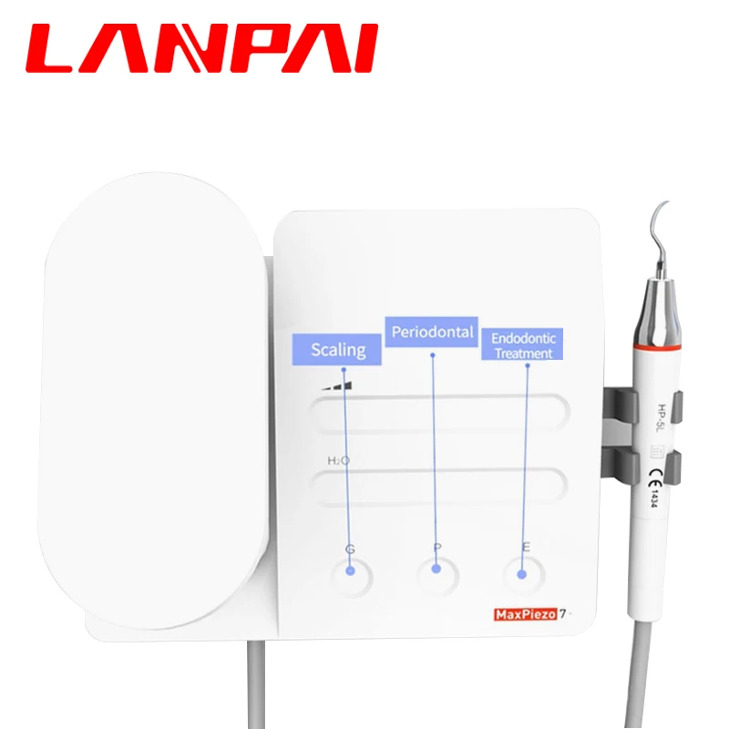 Lanpai Dental Ultrasonic Scaler Multi-Function Scaler Maxpiezo7+  With LED Light 8 Endo Tips  EMS Woodpecker Dentistry Equipment