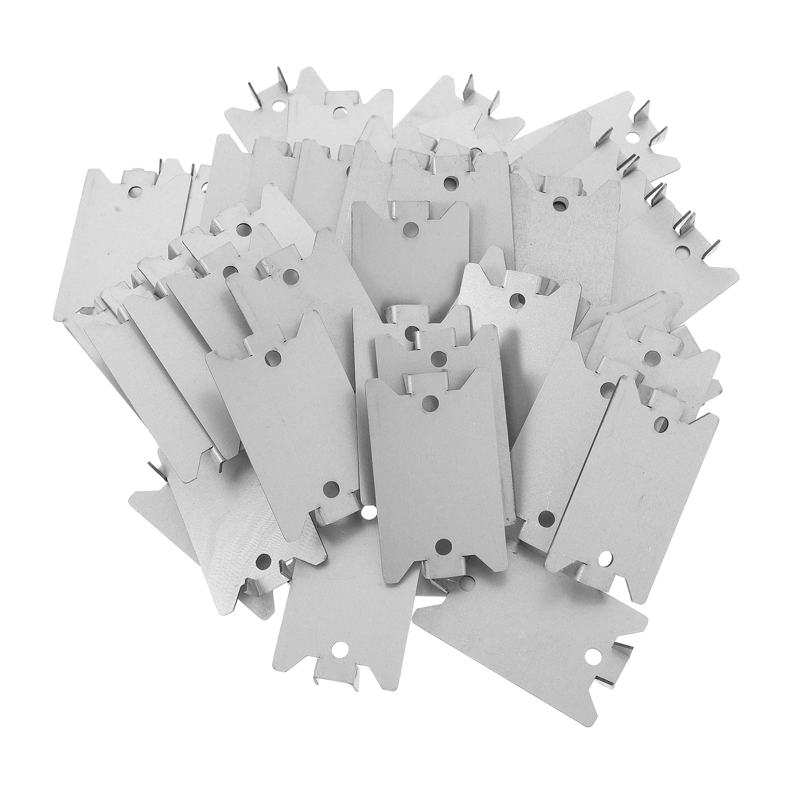 

50Pcs Metal Cable Protection Plates 24x15mm Stud Guards AntiNail Shield For Electrical Plumbing Wires Construction Projects