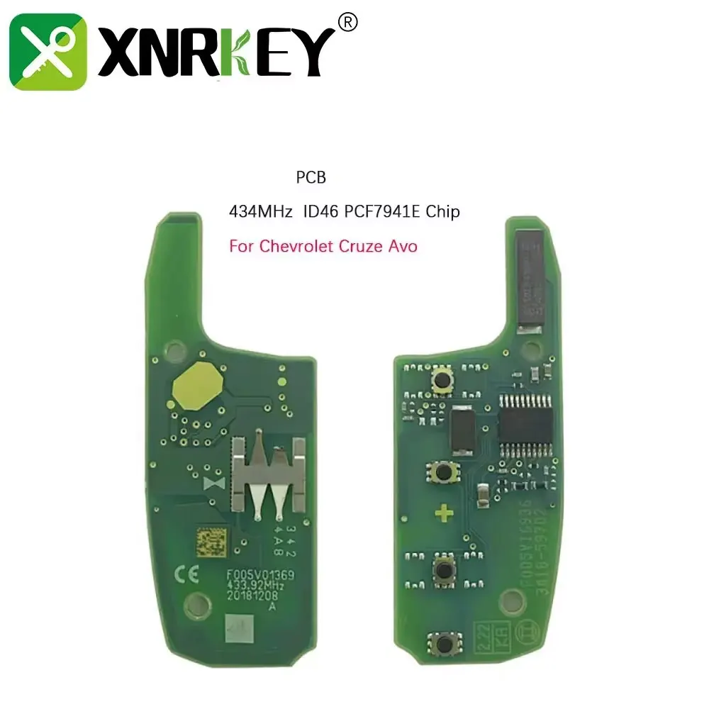 

CN014089 Original PCB Car Control Remote Key Electronic Circuit Board For Chevrolet Cruze Avo 434MHz ID46 PCF7941E