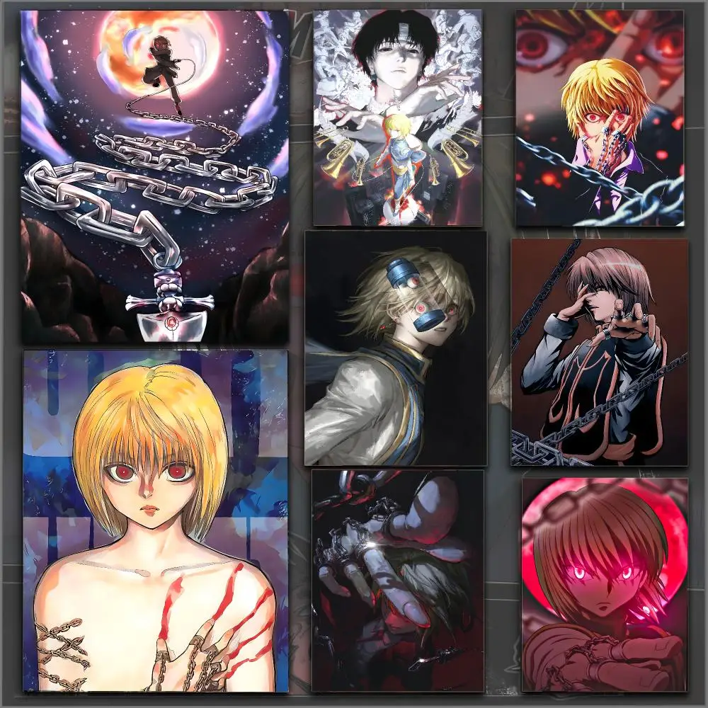 Kurapika Poster Peel and Stick Matte Self Adhesive PVC Easy Apply Removable Waterproof Frameless Home Decor