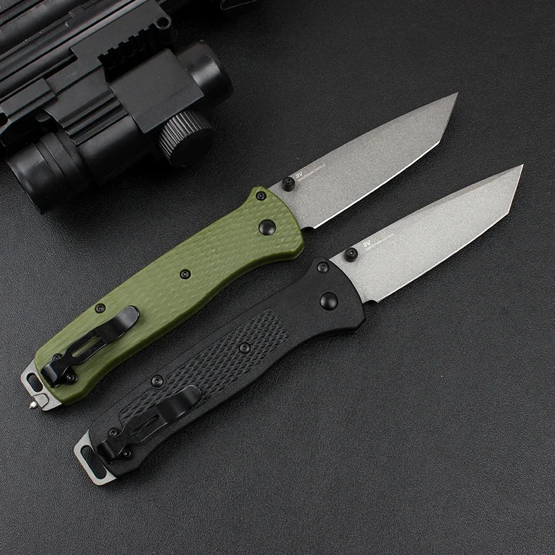 New 537 Bailout Folding Pocket Knife S35V Tanto Blade Nylon Fiber Handles EDC Tactical Knives Outdoor Camping Hunting Sharp Tool