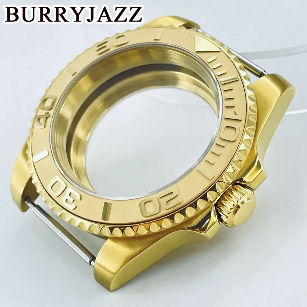 Burryjazz 40มม. Sub GMT เคส NH35 NH36 NH38 NH34 NH70 NH72 ETA2824 PT5000เคสแซฟไฟร์ดอกสว่านหัวเพชรอลูมิเนียม