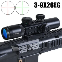 3-9X26EG Scope Red/Green Laser Sight Combo Scopes Outdoors Tactical Optical Scope Reflex Airsoft Hunting Accessory