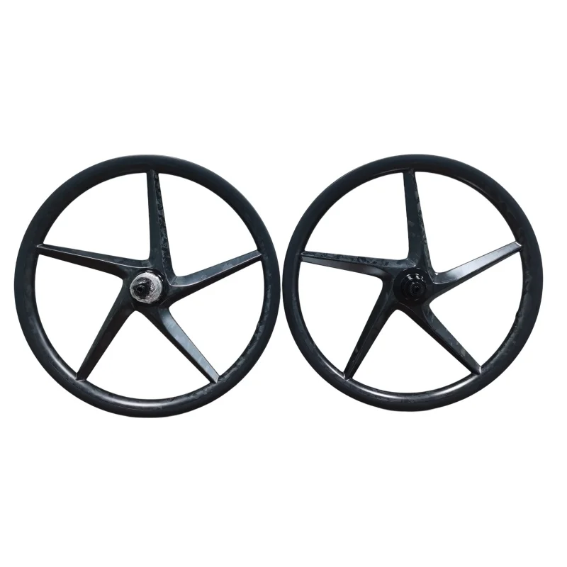 

QORA 16 Inch 349 5 Spokes Carbon Wheelset Disc Brake 7 Speed 480g Brompton Bicycle Carbon Wheelset