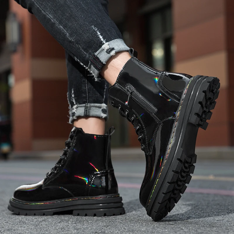 

Women‘s Genuine Leather Boots Men Shoes Casual Shoes Classics Ankle Boots High Slip on Office Ventilate Versatile Motorcycle