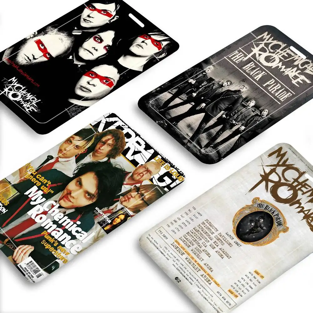 Porta Tarjetas de Identificación con Cordón de la Banda M-My C-Chemical Romance, Porta Tarjetas para Chicas, Porta Credenciales con Correa para el Cuello para Mujeres