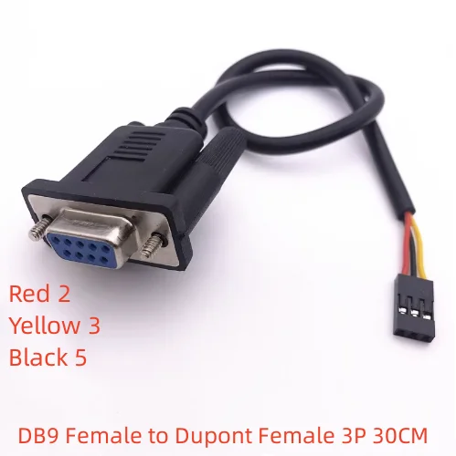 DB9 Female to XH2.54 PH2.0 DuPont single-head cable RS232 235 terminal cable DB9 Serial cable 30cm