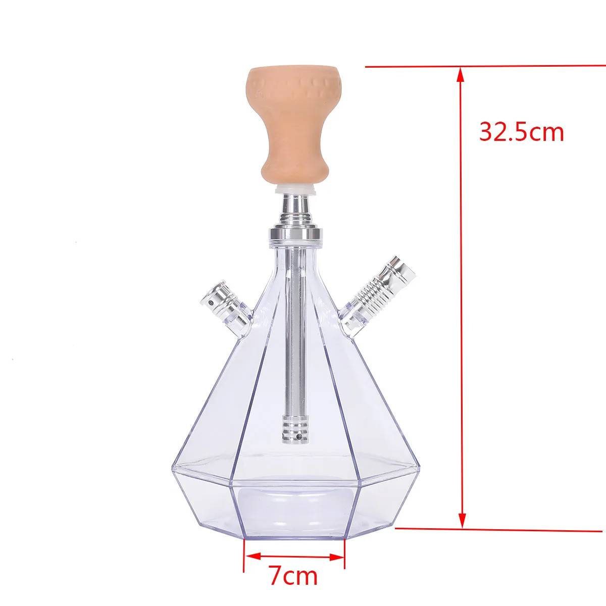 Acrylic Hookah Set With LED Light Shisha Water Pipe Silicon Tobacco Bowl Water Pipe Narguile Chicha Transparent Hookah Set