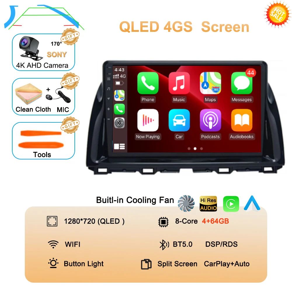 Android 16 Auto autoradio voor Mazda CX5 CX-5 CX 5 2012 - 2015 Multimedia Videospeler Navigatie stereo GPS Carplay 360 Camera