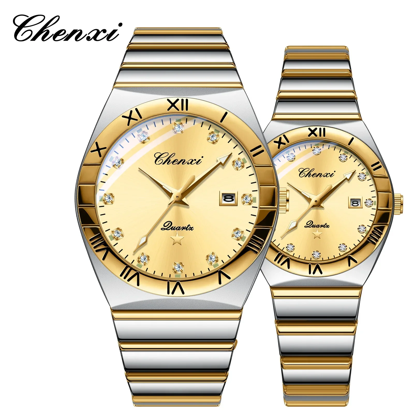 Chenxi 640 Paaruhren Neue Quarz-Pajjas-Uhr für Männer und Frauen, Geschenkuhr, Armbanduhr, Leben, wasserdicht, часы soi наруamai