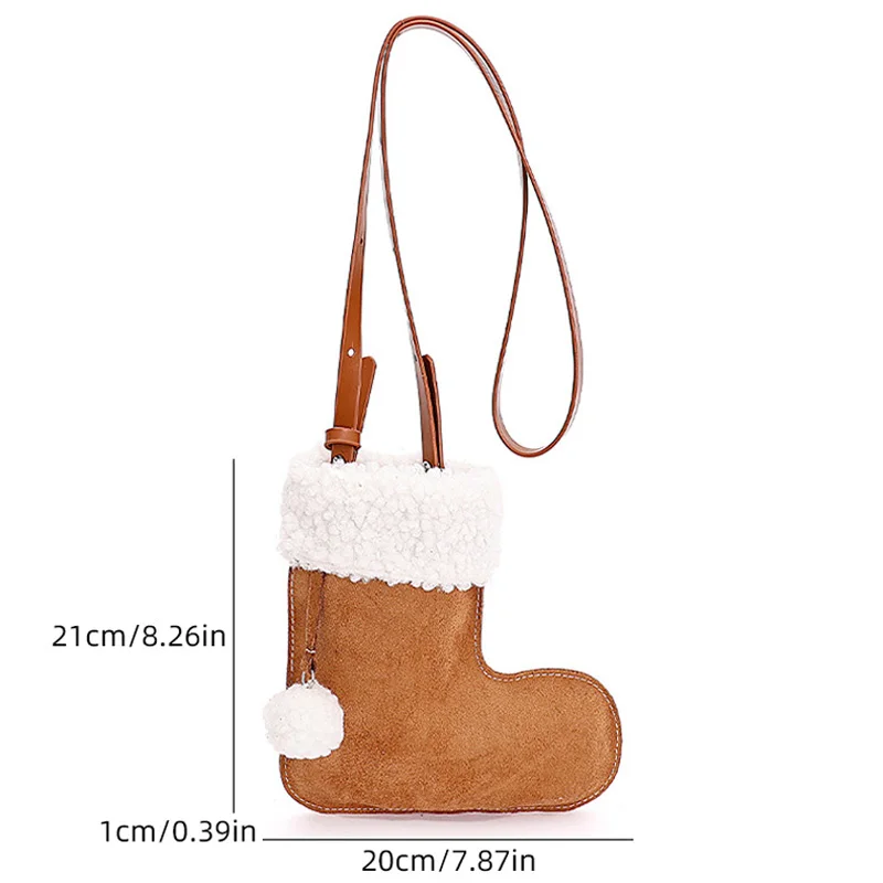 الخريف والشتاء السيدات حقيبة كروسبودي موضة الحلو نمط صوف الضأن رقيق حقائب الكتف المتخصصة تصميم المحفظة محفظة الهاتف المحمول #6