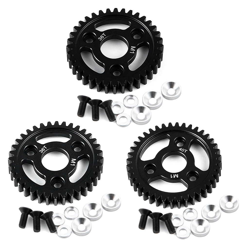 AXSPEED Steel Main Spur Gear Transmission Motor Gears 1M 36/38/40T for 1/8 T-RAXXAS Revo 2.5, 3.3 Slayer Pro Upgrade Parts