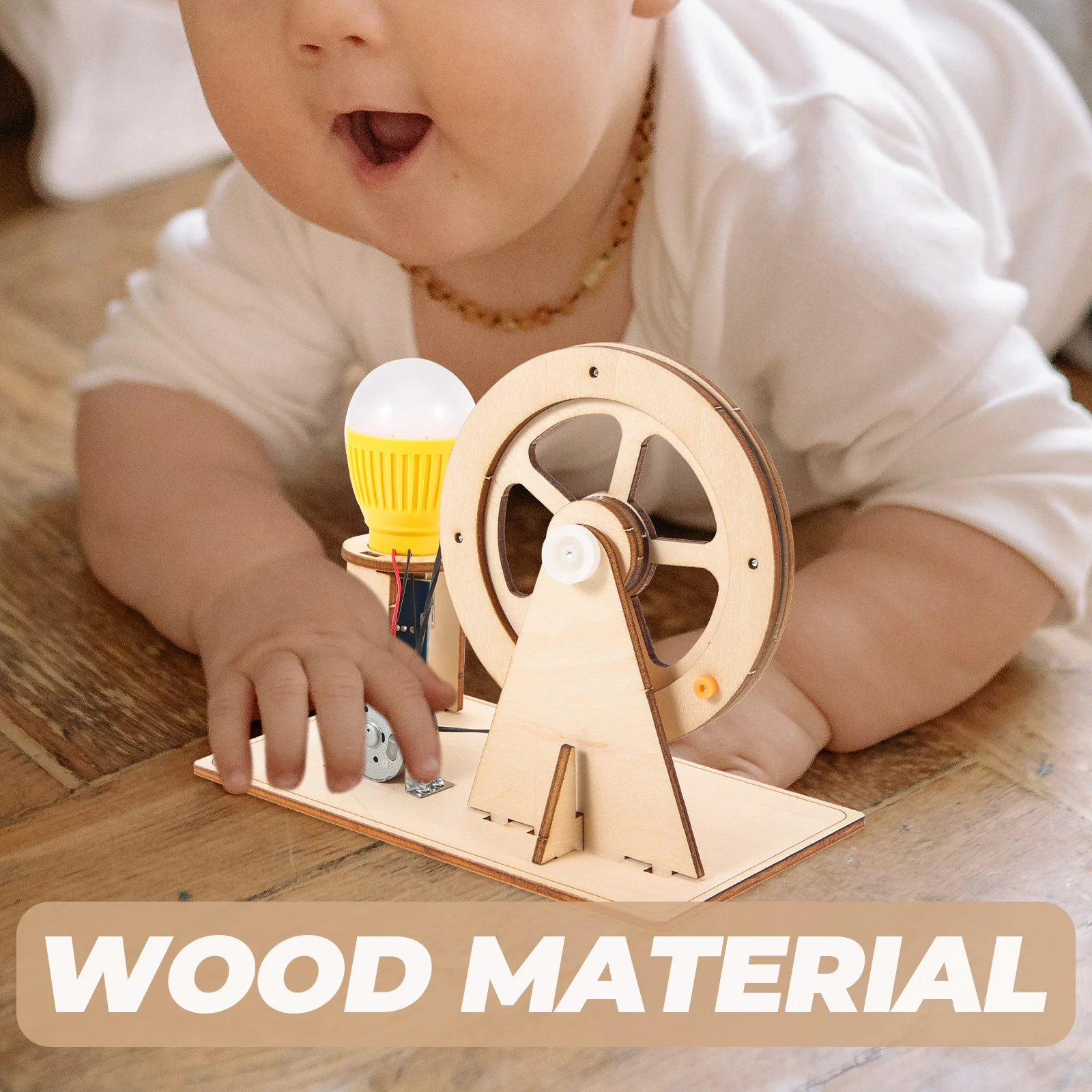 

Набор для сборки деревянного ручного генератора: Простой научный комплект для детей, развивающий практические навыки по электричеству