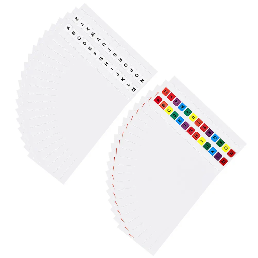 30 Sheets Colored Alphabet Page Markers Tabs Strong Adhesive Pet Material Sticky Book Tabs for Notebooks Notepads Indexing