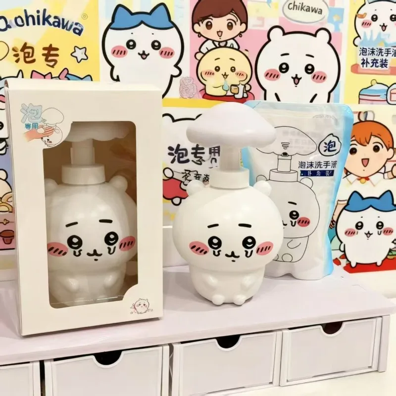 Anime Cartoon Kawaii Chiikawa Dispensing Bottles Hand Sanitizer Cute Mushroom Head Empty Bottle Cute Things Sink Keep Clean Gift