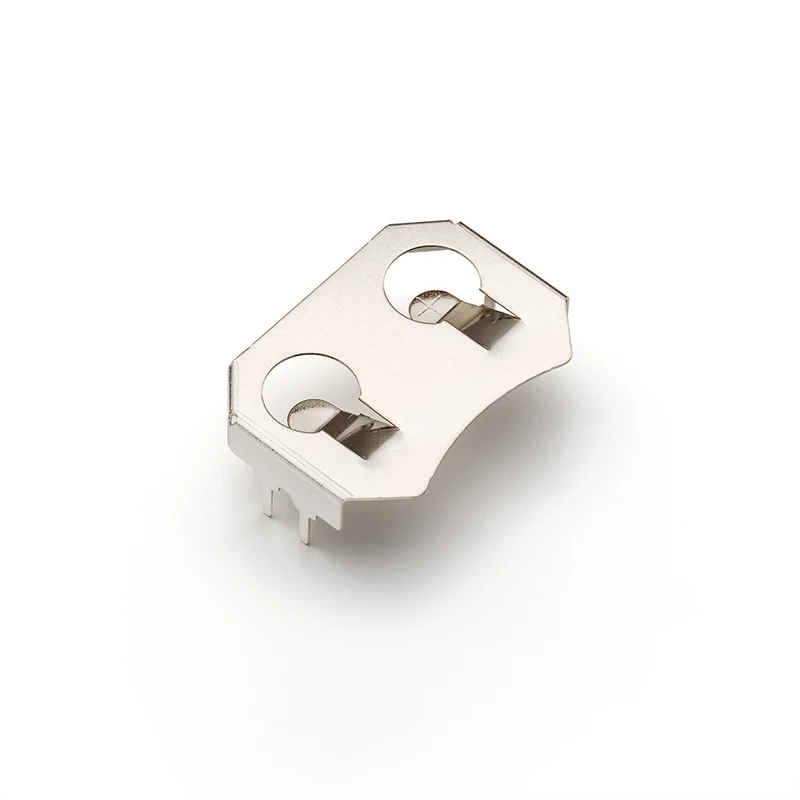Precious Stamping CR2032 Battery Holder Metal THM DIP CR2025 CR2032 Battery Retainer Clip CCR-2007-NI