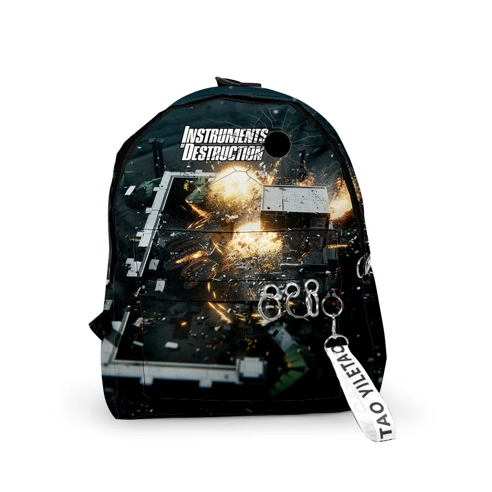 Harajuku instruments of Destruction School Bag Cute Small Travel Bags 3D Print Oxford Waterproof Key Chain Notebook Backpacks