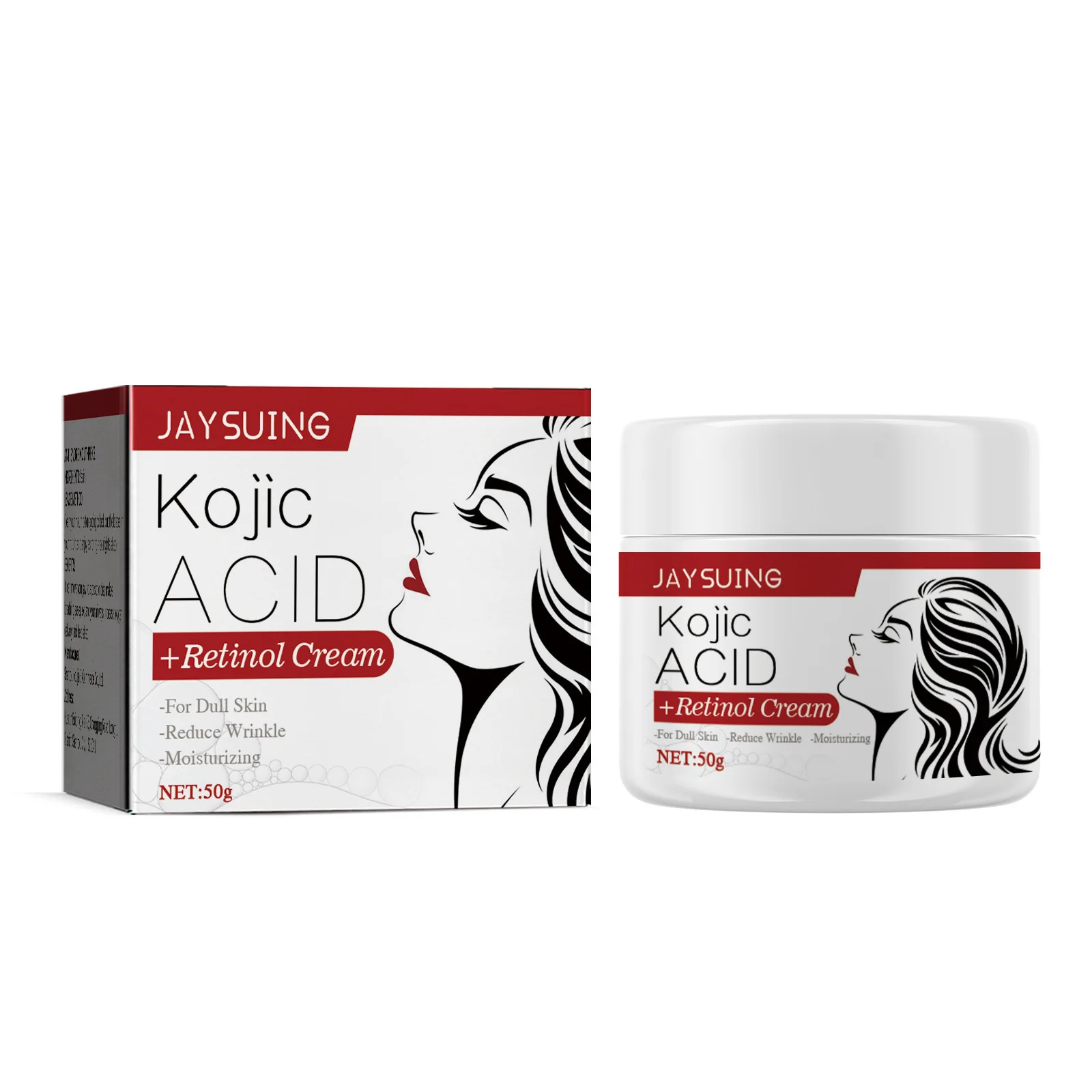 Facial Brightening Cream Kojic Acid Reduces Melanin Lighten Dull Skin Retinol Firming Fade Fine Line Nourishing Vitamin C Lotion